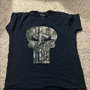 Marvel Black and Camouflage Skull T-Shirt